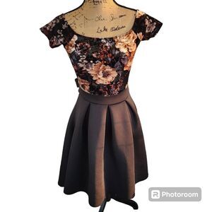 January 7 High Low Dress Wmn SZ Small Velvet Dark Romantic Whimsygoth Structured